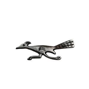 Sterling Silver R Southwest Style Roadrunner Brooch
